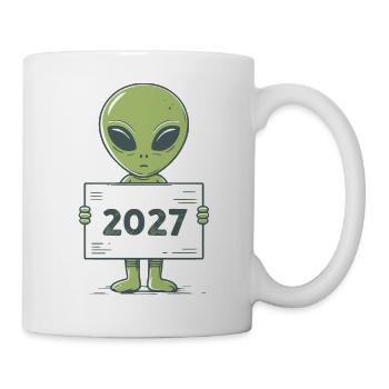 Extraterrestre vert - Mug blanc - blanc - Droite