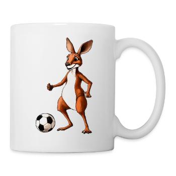 Football Kangaroo - Mug blanc - blanc - Droite