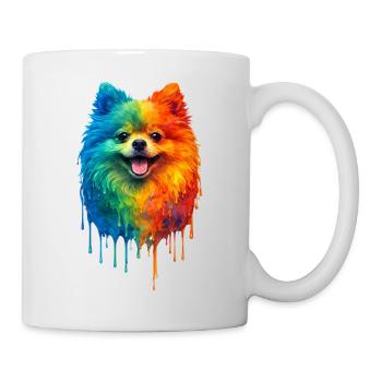 Pomeranian in bright colours - Mug - white - Right