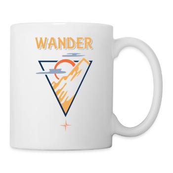 Berg Sonne Wolken - Wandern Motiv - Tasse - Weiß - Rechts