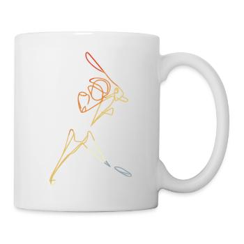 Sketch du joueur de cricket - Mug blanc - blanc - Droite