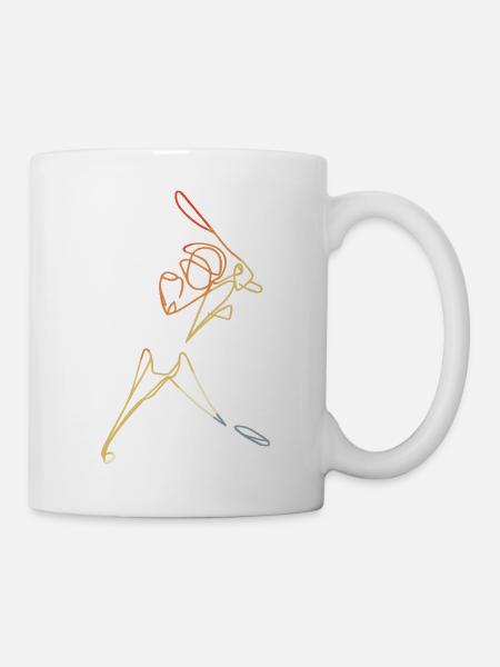 Cricketer Skizze - Tasse - Weiß