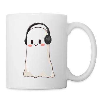 Gespenst mit Kopfhörer - Tasse - Weiß - Rechts