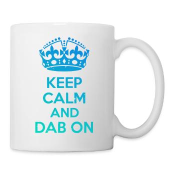 Keep Calm and Dab On – Lustiges Tanz Design - Tasse - Weiß - Rechts