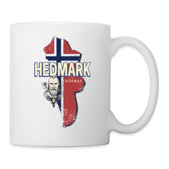Hedmark Norway Retro Province Map Souvenir - Mug - white - Right