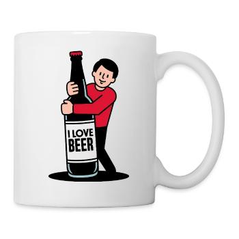 Bierliebe-Zeichentrickfilm - Tasse - Weiß - Rechts