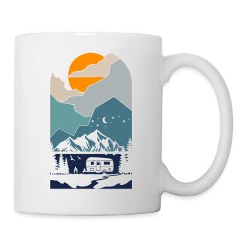 Campings Scouts Randonnée en montagne Coucher du soleil - Mug blanc - blanc - Droite
