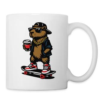 Colles Capybara Skateboard Kaffee - Tasse - Weiß - Rechts