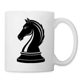 Cheval d’échecs - Mug blanc - blanc - Droite