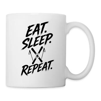 Winter sports Ski holidays Skiers Ski slope - Mug - white - Right