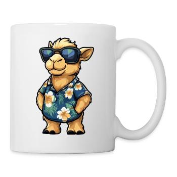 Kamel Comic Urlaub - Tasse - Weiß - Rechts