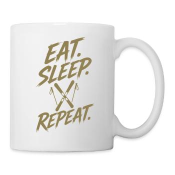 Sports d’hiver Vacances de ski Skieurs Piste de ski Silhouett - Mug blanc - blanc - Droite