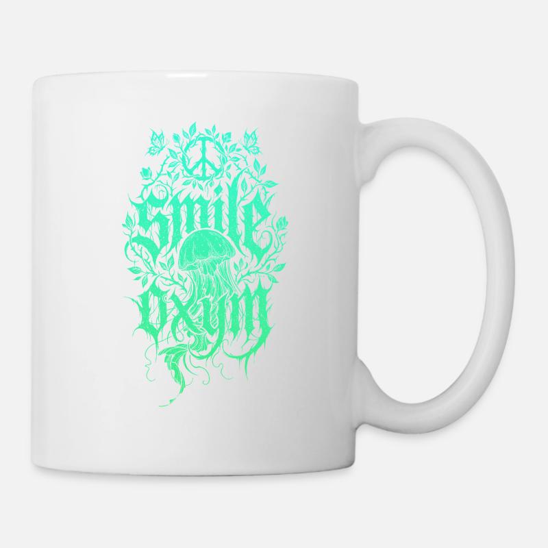 Glowing Algae Jellyfish Jungle - Mug - white