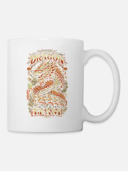 Dragon Dance Drachentanz - Tasse - Weiß