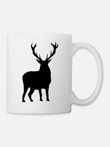 Hirsch - Tasse - Weiß