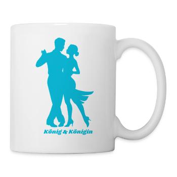 Tanzendes Pärchen Silhouette - Tasse - Weiß - Rechts