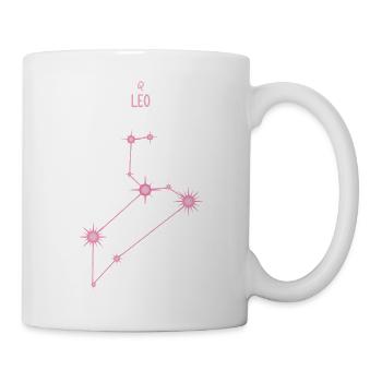 Löwe Sternstern Sternbild Pastellrosa - Tasse - Weiß - Rechts