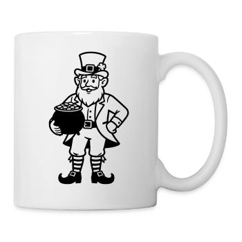 Dwarf with pot of gold - Mug - white - Right
