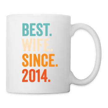 Beste Ehefrau seit 2014 - Tasse - Weiß - Rechts