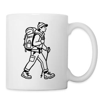 Wandern - Tasse - Weiß - Rechts
