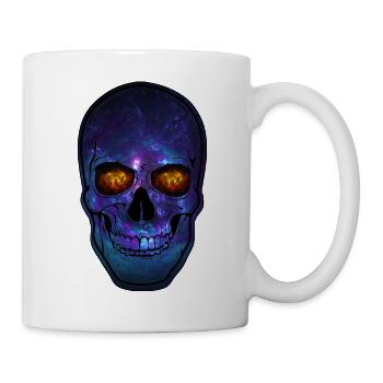 Galaxie Totenkopf Neon - Tasse - Weiß - Rechts