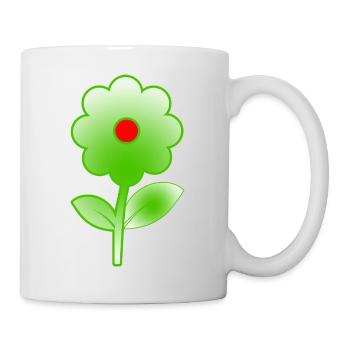Fleur - Mug blanc - blanc - Droite