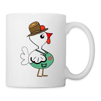 Chicken Chicken Straw Hat Hat Child - Mug - white - Right