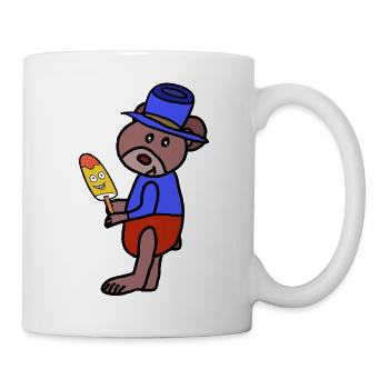Bär Kinder Eis Teddys Teddybär Kind - Mug - white - Right