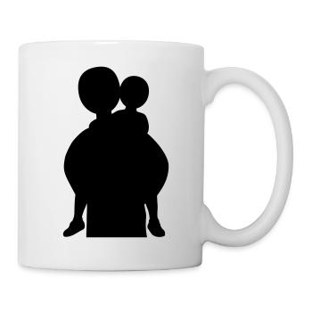 Family Silhouette Parents Children Love Together - Mug - white - Right