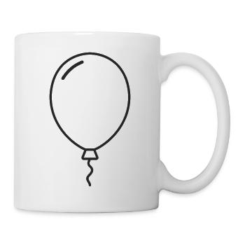 Luftballon – Party, Leichtigkeit & Gute Laune - Tasse - Weiß - Rechts