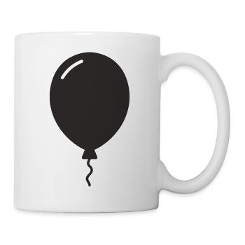 Luftballon – Party, Leichtigkeit & Gute Laune - Tasse - Weiß - Rechts