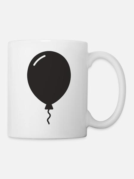 Luftballon – Party, Leichtigkeit & Gute Laune - Tasse - Weiß