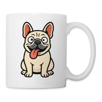 French Bulldog Playful Face Print - Mug - white - Right