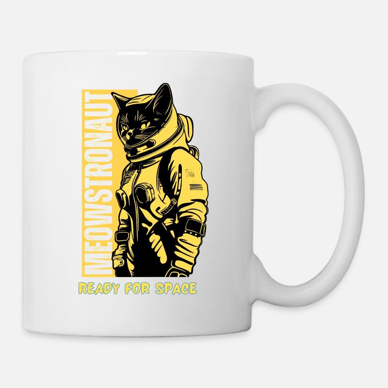 Space Ready Astronaut Cat - Mug - white