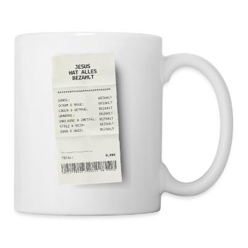 Jesus hat alles bezahlt  - Tasse - Weiß - Rechts