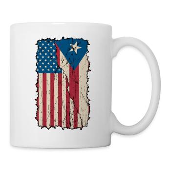 Drapeau américain Portoricain Portoricain Américain - Mug blanc - blanc - Droite
