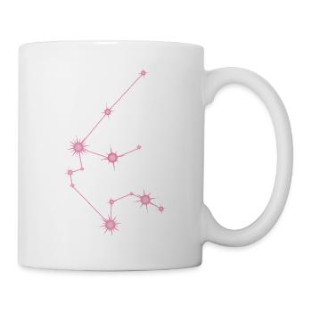 Wassermann-Stern Sternbild Sternzeichen Pastellrosa - Tasse - Weiß - Rechts