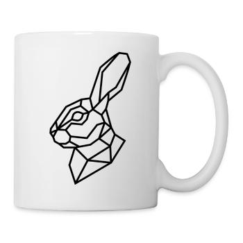 Geometric Bunny – Polygon Art - Mug - white - Right