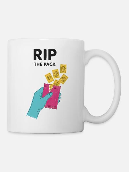 Rip The Pack Sammelkarten-Booster-Pack-Ripping - Tasse - Weiß