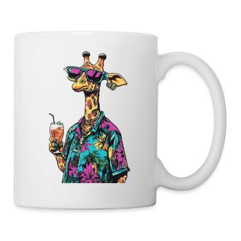 Été de la bande dessinée Girafe - Mug blanc - blanc - Droite