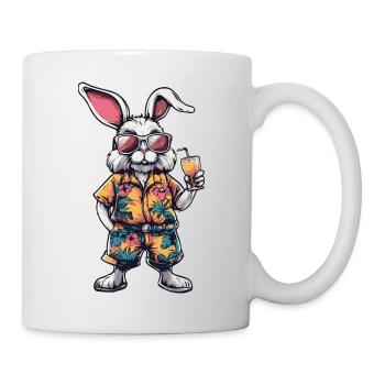 Hase Comic Sommer - Tasse - Weiß - Rechts