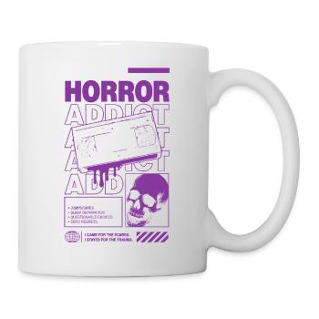 Horror Addict VHS Aesthetic Skull - Mug - white - Right