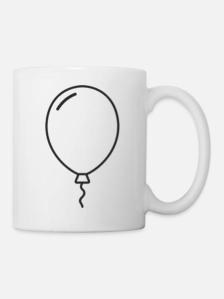 Luftballon Ballon - Tasse - Weiß