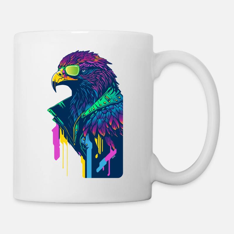 Aigle néon - Mug blanc - blanc