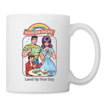 Powered By Booster Packs Level Up Your Day Trading - Mug - white - Right