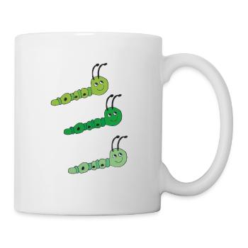 Raupen drillinge - Tasse - Weiß - Rechts