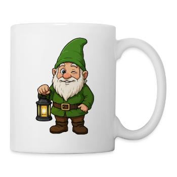 Gnom Grün Laternenlicht - Tasse - Weiß - Rechts