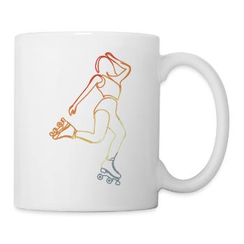 Roller skater sketch - Mug - white - Right