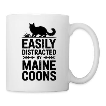 Maine Coon Sprüche Katze Witz Maine Coon Geschenk  - Tasse - Weiß - Rechts