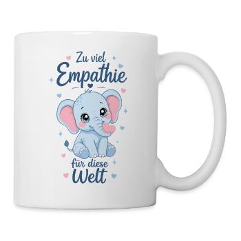 Empathie Elefant Geschenk - Tasse - Weiß - Rechts